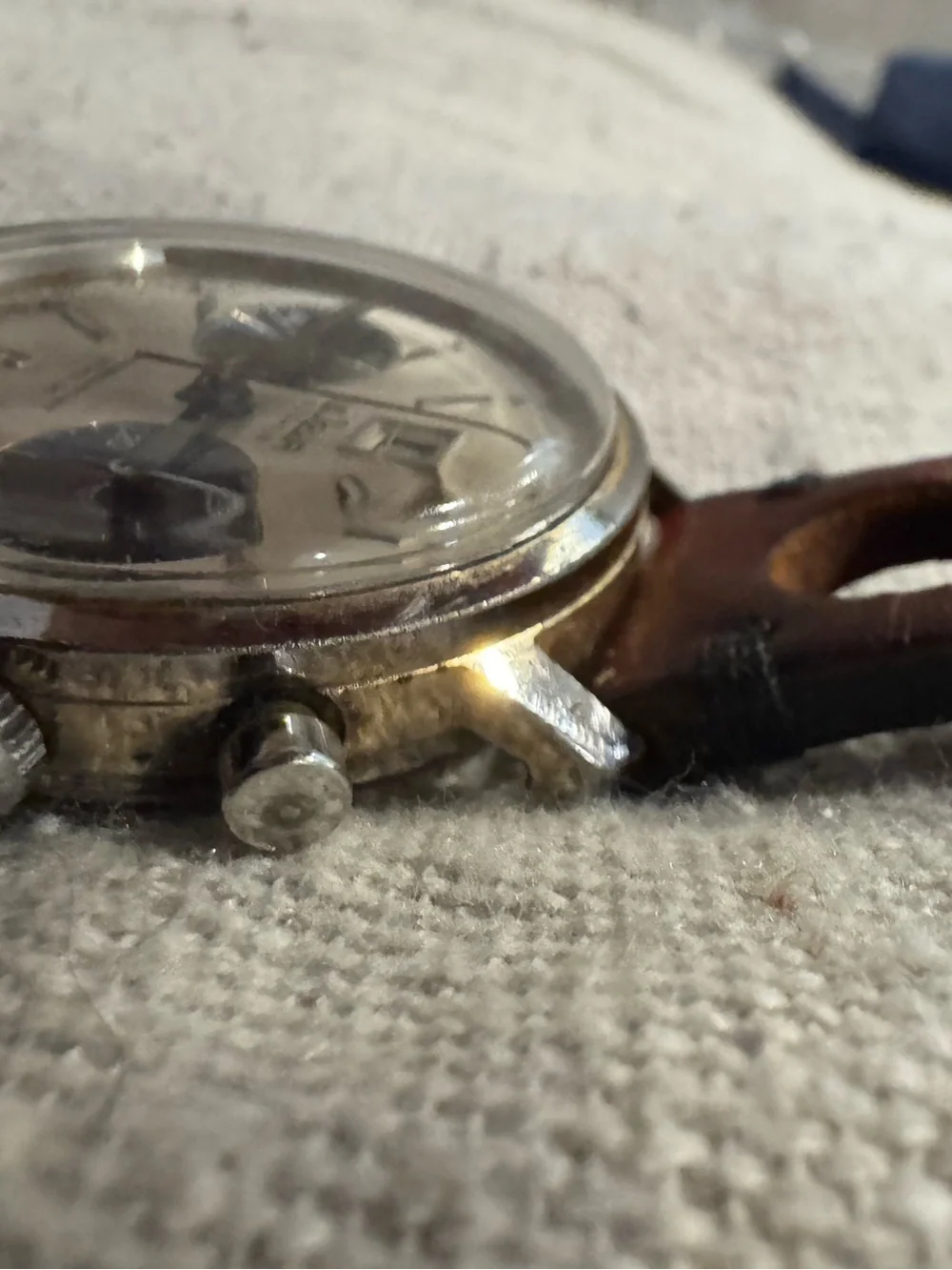 LeJour Vintage Chronograph Watch - Silver Dial with Black Subdials
